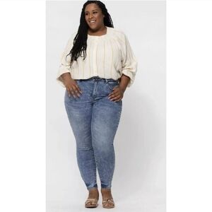 Judy Blue Plus Size Blue Wash High-Rise Skinny Jeans 15